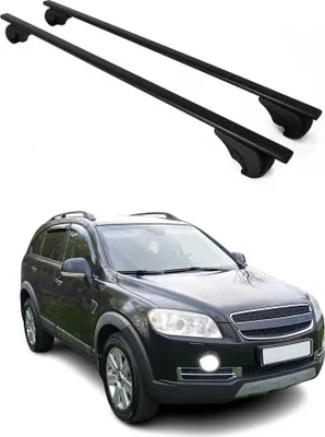 Produktbild von Dachträger Grundtäger für Chevrolet Captiva 2006-2016 75kg Metall Schwarz 2 tlg