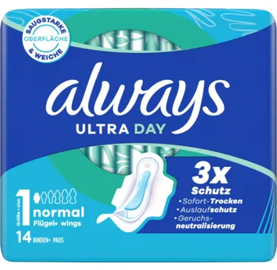 Produktbild von ALWAYS Ultra Dünne Binde Normal mit Flügeln 14er
