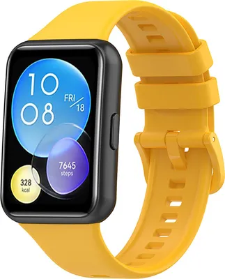 Produktbild von Strap-it Huawei Watch Fit 2 Silikonarmband (Gelb)
