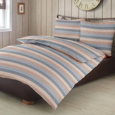 Produktbild von Traumschlaf Feinbiber Bettwäsche Livena terra grau 155x220 cm + 80x80 cm