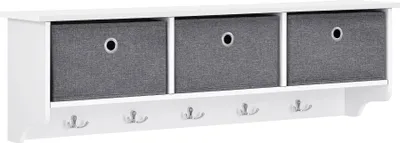 Obrázok produktu pre In And OutdoorMatch nástenný vešiak Elmore - vešiak - s 3 košmi - 30 x 100 x 20 cm - drevotrieska a kov - moderný dizajn