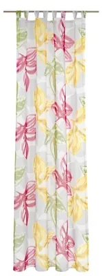 Lusgordijn mit Blumenmotiv, 245x140 cm, Polyester