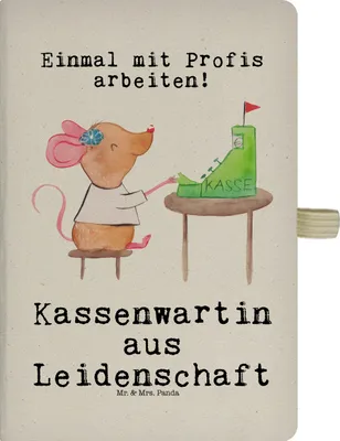 Produktbild von Mr. & Mrs. Panda Tagebuch Kassenwartin Leidenschaft - Transparent - Geschenk, Skizzenbuch, Kladde, Lustig, Witzig, Journal, Notizbuch A5, Verein, Schatzmeisterin, Spruch