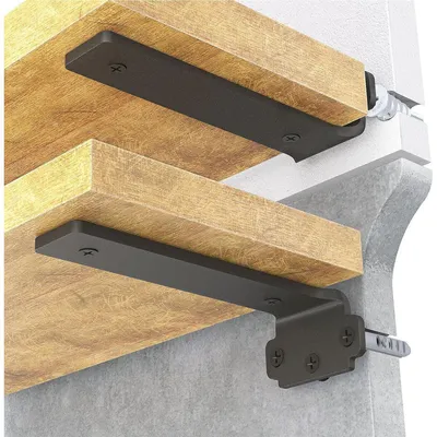 Produktbild von 8 Stück Schwerlast Regalhalterung 20 cm L-Form Schwarz Tragkraft 75 kg