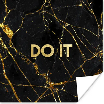 Produktbild von MuchoWow® Poster Zitate - Motivation - Gold - Marmor 100x100 cm - Babyzimmer