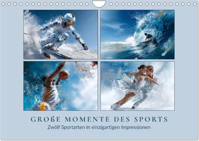Zdjęcie produktu dla Wielkie chwile sportu (kalendarz ścienny 2027, format A4 poziomy), kalendarz miesięczny CALVENDO