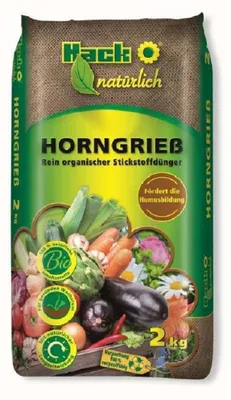 Produktbild von Hack Universaldünger Horngrieß rein organischer Stickstoffdünger 2 kg