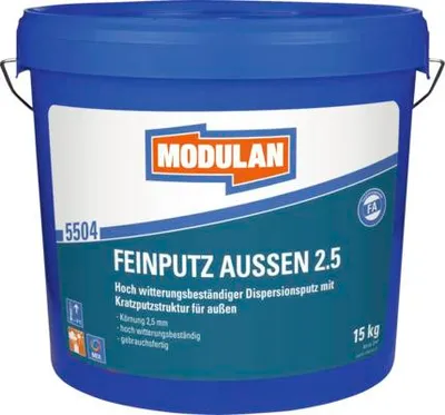 Produktbild von MODULAN 5504 Feinputz Außen K 2.5 mm weiß 15 kg