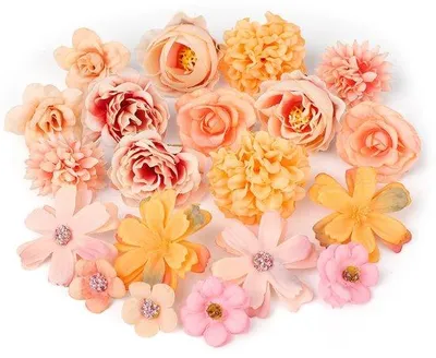Produktbild von Kunstliche Blumenköpfe 20 Stück - Dekoration - DIY - Hochzeit/Party - Wiederverwendbar und lebensnah