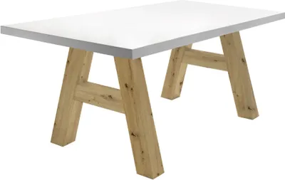 Produktbild von Esszimmertisch Elia 2 140 x 90 x 75 Esstisch Asteiche/Weiß Matt Lack 13265-140
