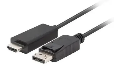 Image de Lanberg CA-DPHD-11CC-0010-BK LANBERG Displayport (M)V1.1->HDMI(M) Kabel 1,0m schwarz