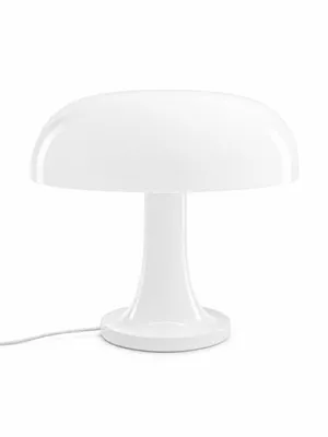 Produktbild von LumiShroom Classic – Zeitlose Retro-Ästhetik in modernem Weiß, KI-generiertes Bild