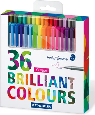 Produktbild von STAEDTLER Fineliner triplus BRILLIANT COLOURS 36er Etui