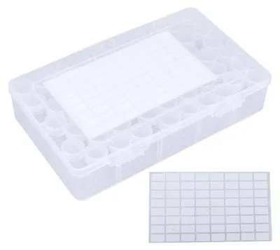 Produktbild von 60 Stück Diamant-Malerei-Aufbewahrungsbehälter, tragbare Kunststoff-Perlen-Aufbewahrungsflasche mit Box-Aufkleber