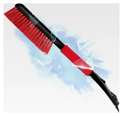 Produktbild von Eiskratzer und Schneebesen für Autos I 8 cm Klinge aus hochschlagfestem Polystyrol mit Softgriff für effektive Scheibenreinigung im Winter