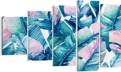 Produktbild von Bild auf Leinwand - Leinwandbild - Blatt Pflanze Blume - 100x60cm - Wand Bild - Wanddeko - Leinwanddruck - Bilder - Kunstdruck - Wanddekoration - Leinwand bilder - Wandkunst - EG100x60-3949