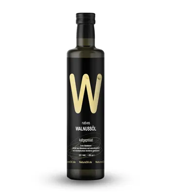 Produktbild von NatureOil Walnussöl 250ml kaltgepresst 100% Natur - Speiseöle, Salatsoßen, Gemüse, Fleisch, Geflügel, Dressings, Desserts