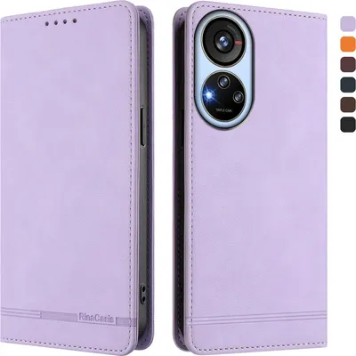 Image de Etui pour ZTE Blade V40s, étui rétro en cuirPolyuréthaneavec support et fentes pour cartes Violet