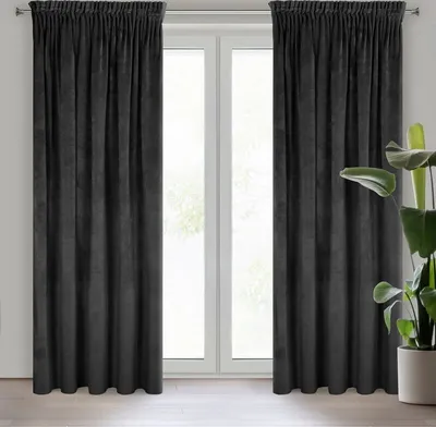 Produktbild von Vorhang RIA schwarz 140x270 cm  Kräuselband