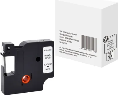 Produktbild von Schriftband wie Dymo S0720680 9mmx7m sw auf ws