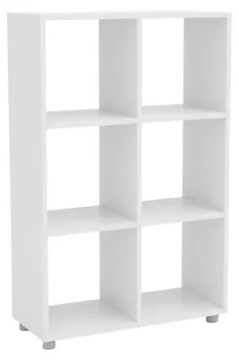 Immagine prodotto di Libreria Multiuso 6 Scomparti Melaminico Soggiorno 60x24x99.5 cm.Colore:bianco