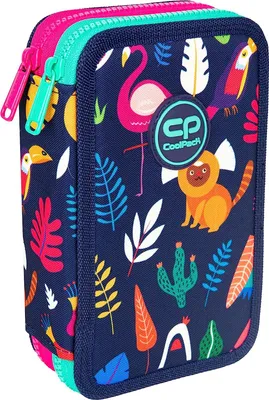 Produktbild von COOLPACK 2-fache Federtasche Federmappe Federmäppchen Lady Color 35-teilig gefüllte Schüleretui inkl. Aufgabenheft Federbox Etui Stiftetasche