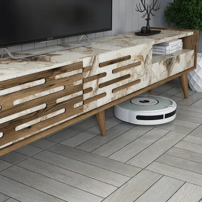 Immagine prodotto di Skye Decor, Valensiya - Noce, Bianco, Marmo, Set di mobili per soggiorno, Noce, 100% PANNELLI DI PARTICELLE RIVESTITI IN MELAMMINA, 180 x 45 x 35 cm