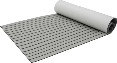Zdjęcie produktu dla Mata pokładowa z pianki EVA imitująca drewno tekowe – wykładzina podłogowa/pokładowa 240 x 90 cm – samoprzylepna – antypoślizgowa – wodoodporna – z możliwością przycięcia – do łodzi, przyczepy kempingowej, domu – szara