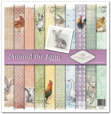 Produktbild von Scrapbooking-Papier Set 30×30 cm – SLS-029 Around the Farm – ITD Collection