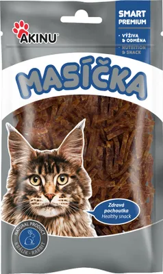 Obrázek produktu pro Akinu MASÍČKA Králičí nudličky pamlsek pro kočky 50 g