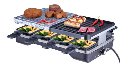 Produktbild von Elta RCS-1200 Raclette-Grill-Kombigerät, Raclette-Grill mit heißem Stein