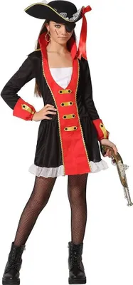 Produktbild von Atosa Kinderpiratenkostüm Rot 10-12 Years Rot 10-12 Years