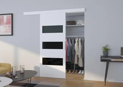 Obrázek produktu pro Posuvné dveře na stěnu 76 cm FABRIA - bílé