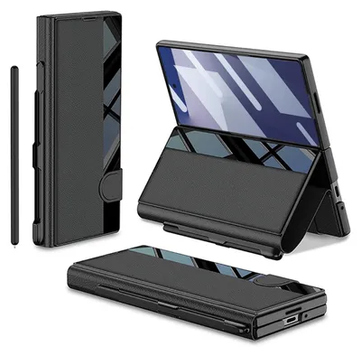 Immagine prodotto di Per Samsung Galaxy Z Fold7 5G GKK Flip Cover integrata con portapenne Nero