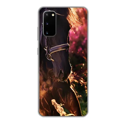 Produktbild von MuchoWow® Handyhülle Schutzhülle Hülle für Samsung Galaxy S20 Pferd - Sonne - Porträt Silikon Softcase Handy Hülle - Bild