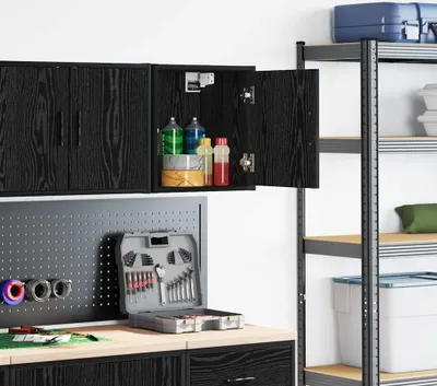 Immagine prodotto di Pensile per Garage Nero in Legno Multistrato
