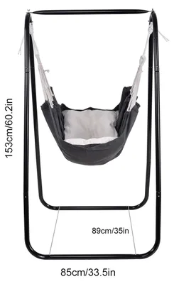 Imagen del producto de Silla colgante con estructura estándar - Silla mecedora - Silla de jardín - Sillón de exterior - Estructura de acero resistente