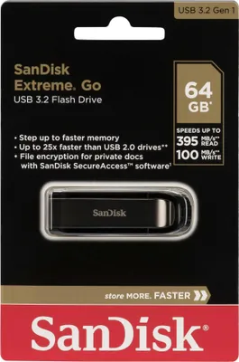 Zdjęcie produktu dla Pamięć flash SanDisk Extreme GO USB 3.2 64 GB - Highspeed 400