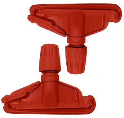 2er-Pack Kentucky-Mopp-Clips aus Kunststoff, rot, für Moppköpfe