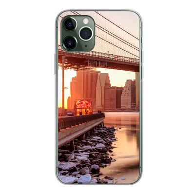 Produktbild von MuchoWow® Handyhülle Schutzhülle Hülle für iPhone 11 Pro New York - Brooklyn - Brücke Silikon Softcase Handy Hülle - Handy