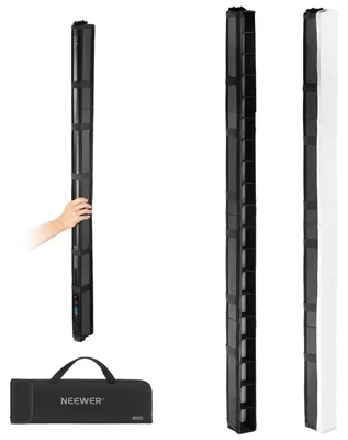 Produktbild von NEEWER Lichtdiffusor Set für TL120C RGB LED Stick, Softbox für Lichtleisten mit Wabenraster, Tragetasche, Klettverschlüsse für Foto, Video & Live Stream Aufnahmen sowie Porträt und Produktfotos, NS10S