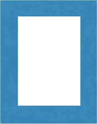 Produktbild von HNFD Passepartout, sofort einsatzbereit, 20 x 30 cm, für Bilder im Format 13 x 18 cm, blau
