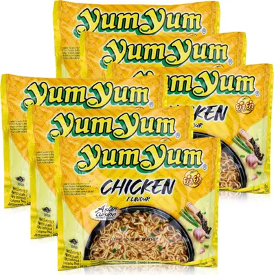 Produktbild von Yum Yum Instant Nudeln Huhn 60g - CHICKEN - Fertiggericht (6er Pack)