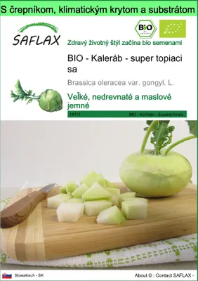 Obrázok produktu pre SAFLAX Garden to go - BIO - Kaleráb - super topiaci sa - Brassica oleracea var. gongyl. L. - 20 Semená - S črepníkom, klimatickým vekom a pestovateľským substrátom