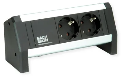 Obrázek produktu pro Bachmann 902.1131, CEE 7/3, Hliník, Černá, Hliník, 230 V, 16 A, 189 mm