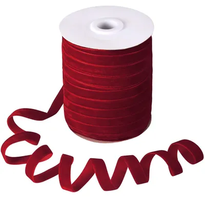 Fluwelen Band 50 m Rot 2,5 cm für Deko