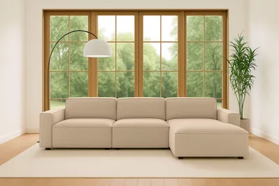Produktbild von Kaiser Möbel Ecksofa Cursal L-Form, Stoff Salvador, Beige, Rechts