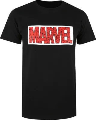 Immagine prodotto di Marvel - Maglietta Logo da uomo TV1096 (S) (Nero/Bianco/Rosso)