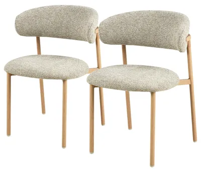 Produktbild von home24 Polsterstuhl - 2er-Set - Strukturstoff / Edelstahl