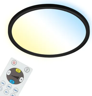 Produktbild von LED Panel Dimmbar Fernbedienung Ultraflach CCT 18W schwarz Kunststoff Briloner